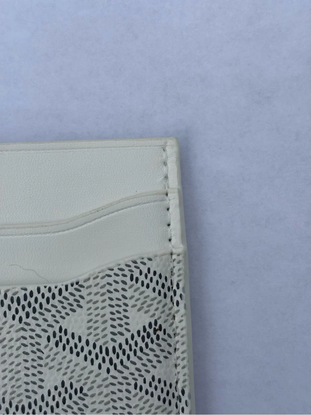 Goyard White Patterned Wallet/Card Holder